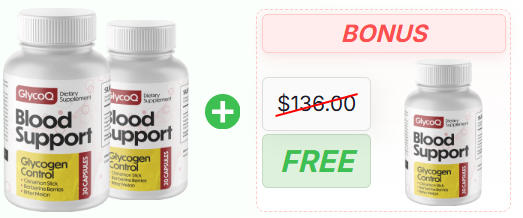 GlycoQ Blood Support - 2 bottles+1 bottles bonus